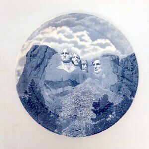 VINTAGE 11” MOUNT RUSHMORE NATIONAL JOHNSON BROS. ENGLAND COLLECTORS PLATE